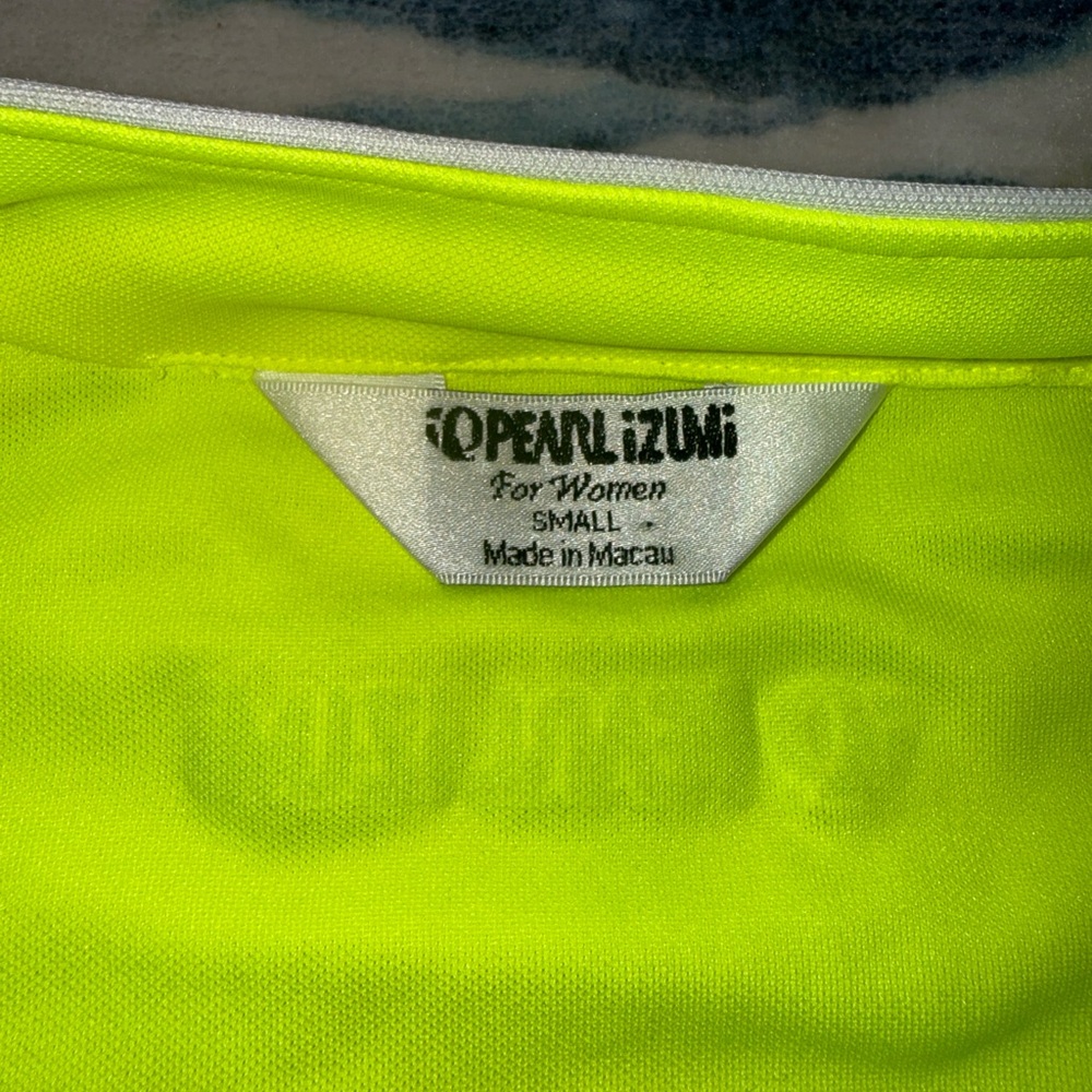 Pearl Izumi Women’s High-Vis Lime Short Sleeve Bike Racing Top S Zipper Front - Picture 7 of 13